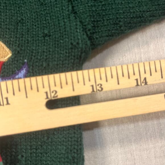 Vintage BT Kids 3T Birdhouse Sweater Collar Plaid Bow Cottagecore Vintage Cute - Picture 10 of 11